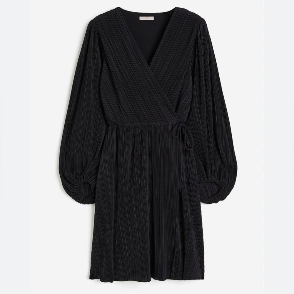 Plissé Wrap Dress